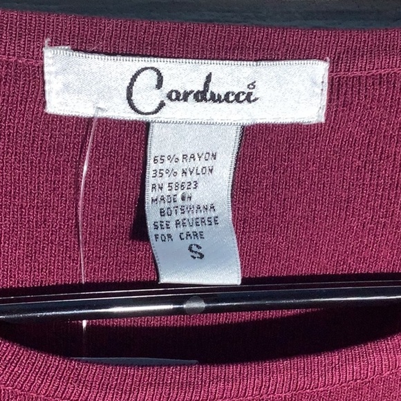Carducci NEW - Sz S - nylon rayon blend sweater - great line design in front - Picture 2 of 5